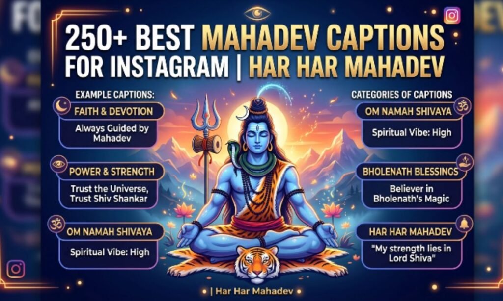 250+ Best Mahadev Captions for Instagram Har Har Mahadev
