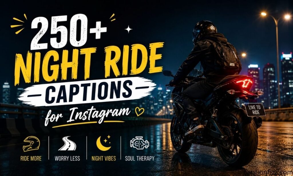 250+ Night Ride Captions for Instagram 