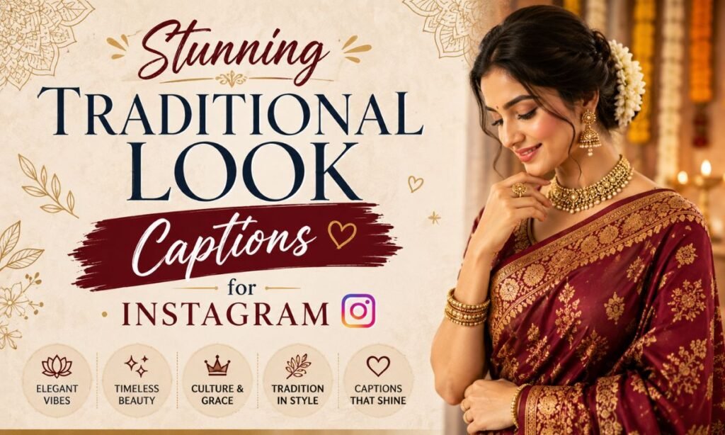300+Stunning Traditional Look Captions for Instagram