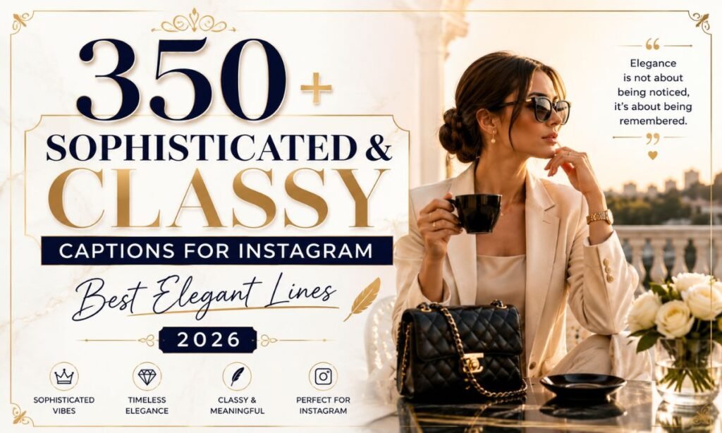 350+ Sophisticated & Classy Captions for Instagram Best Elegant Lines 2026