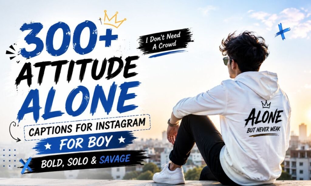 Attitude Alone Captions for Instagram for Boy