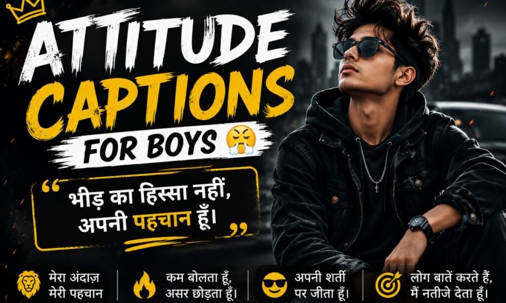 Attitude Instagram Captions for Boys 