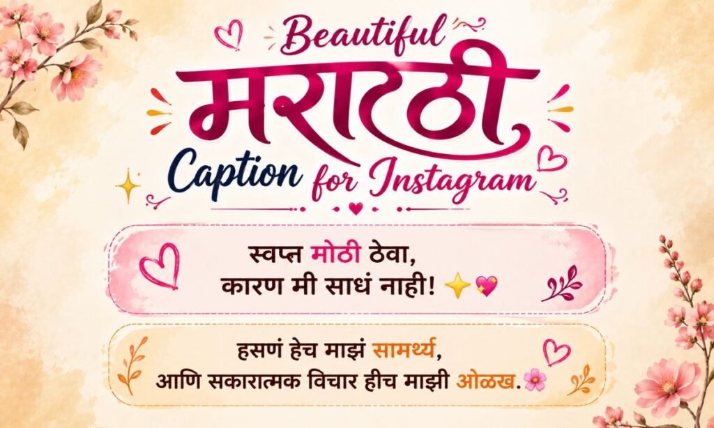 Beautiful Marathi Caption for Instagram in Marathi