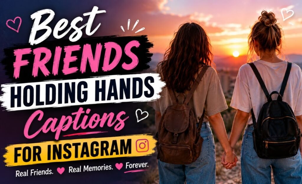 Best Friends Holding Hands Captions for Instagram