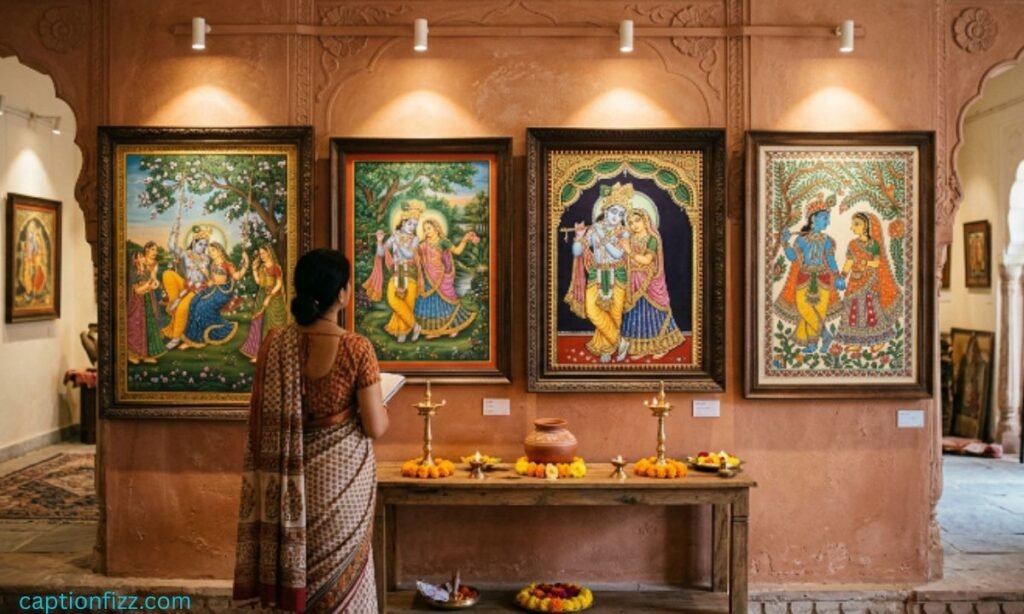 Caption for Radha Krishna Paintings