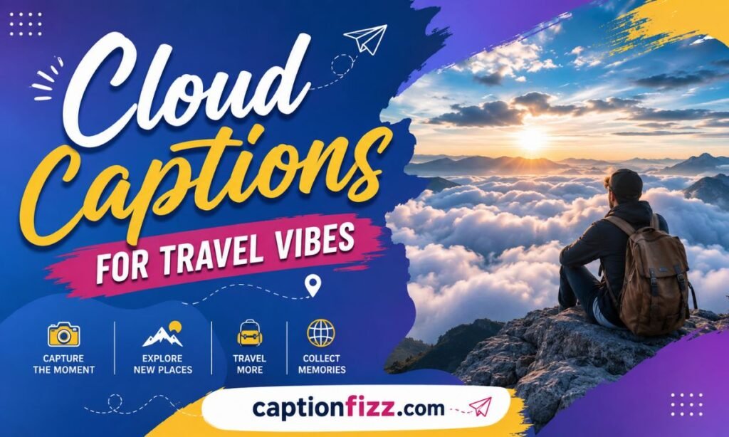 Cloud Captions for Travel Vibes