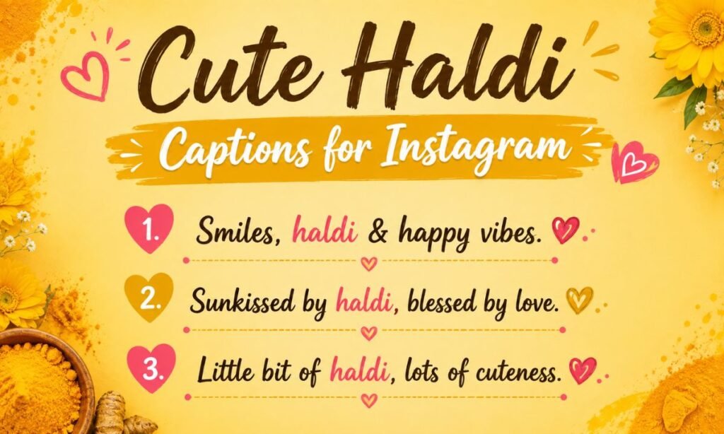 Cute Haldi Captions for Instagram