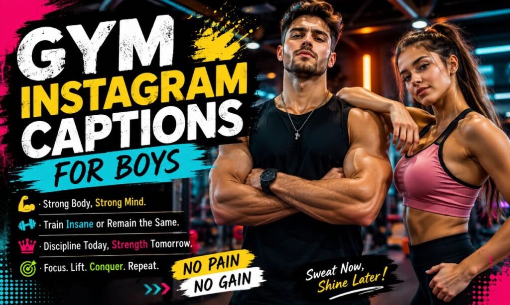 Gym Instagram Captions for Boys 