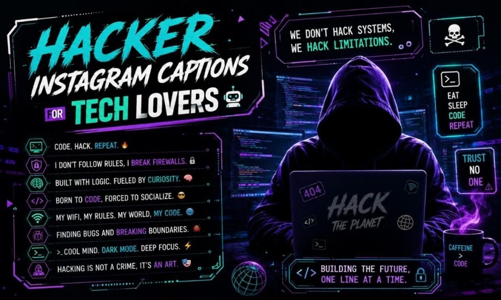 Hacker Instagram Captions for Tech Lovers 🤖