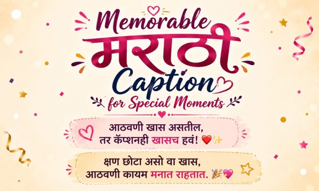 Memorable Marathi Caption for Special Moments ЁЯОЙ