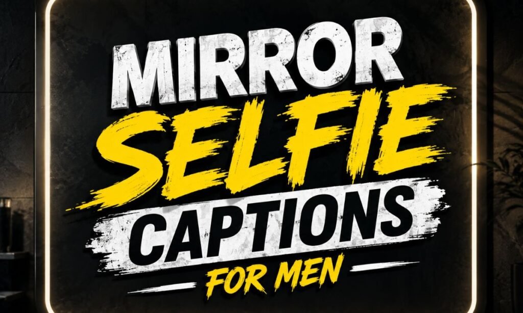 Mirror Selfie Captions for Men