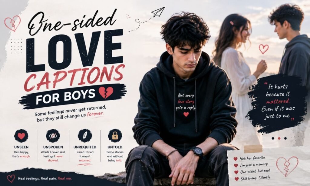 One-sided Love Captions for Boys 💔