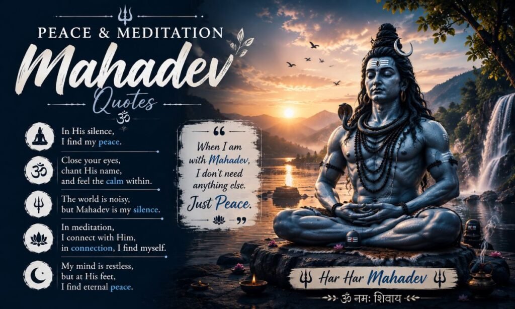 Peace & Meditation Mahadev Quotes