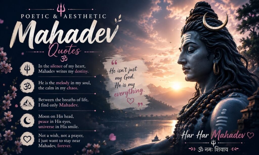 Poetic & Aesthetic Mahadev Quotes