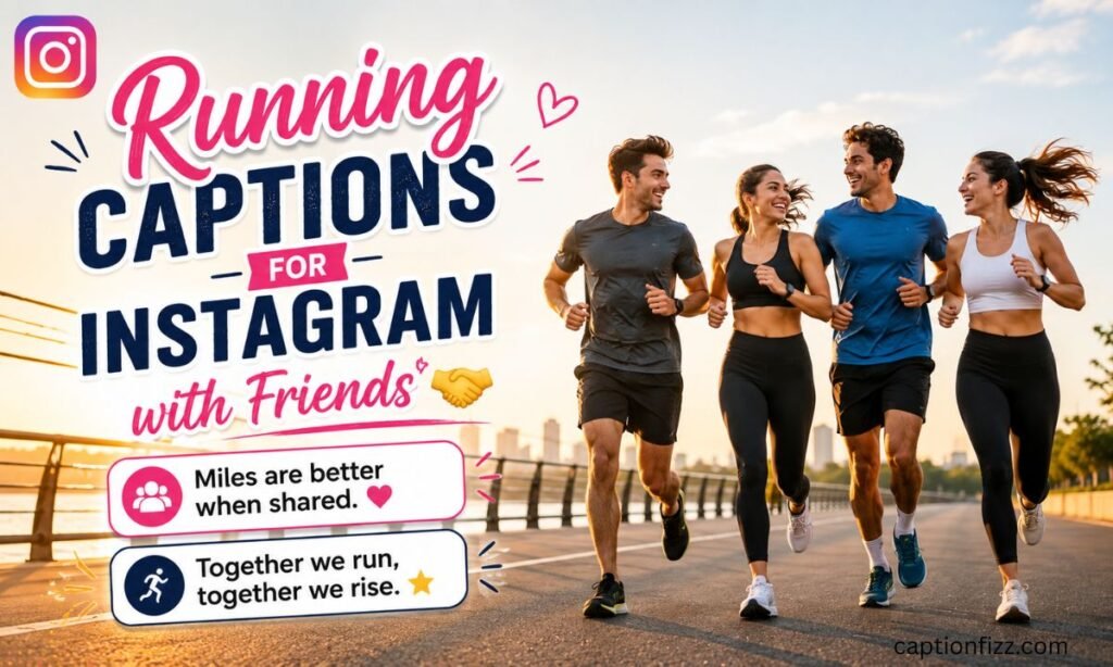 Running Captions for Instagram with Friends