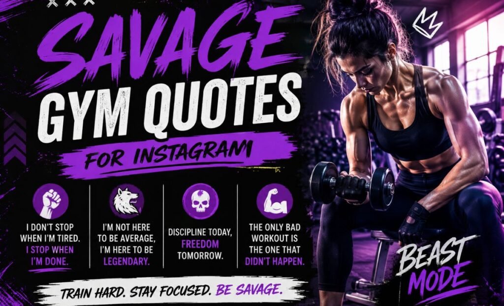 Savage Gym Quotes for Instagram