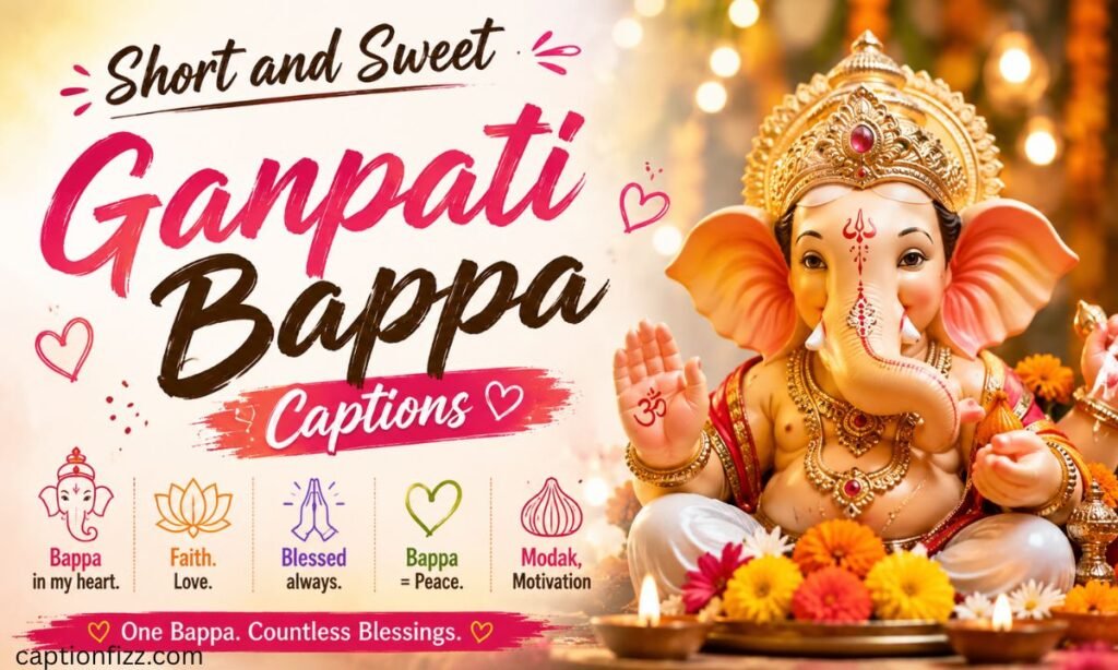 Short and Sweet Ganpati Bappa Captions 💛