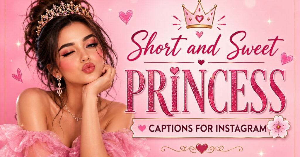 Short and Sweet Princess Captions for Instagram 🌸