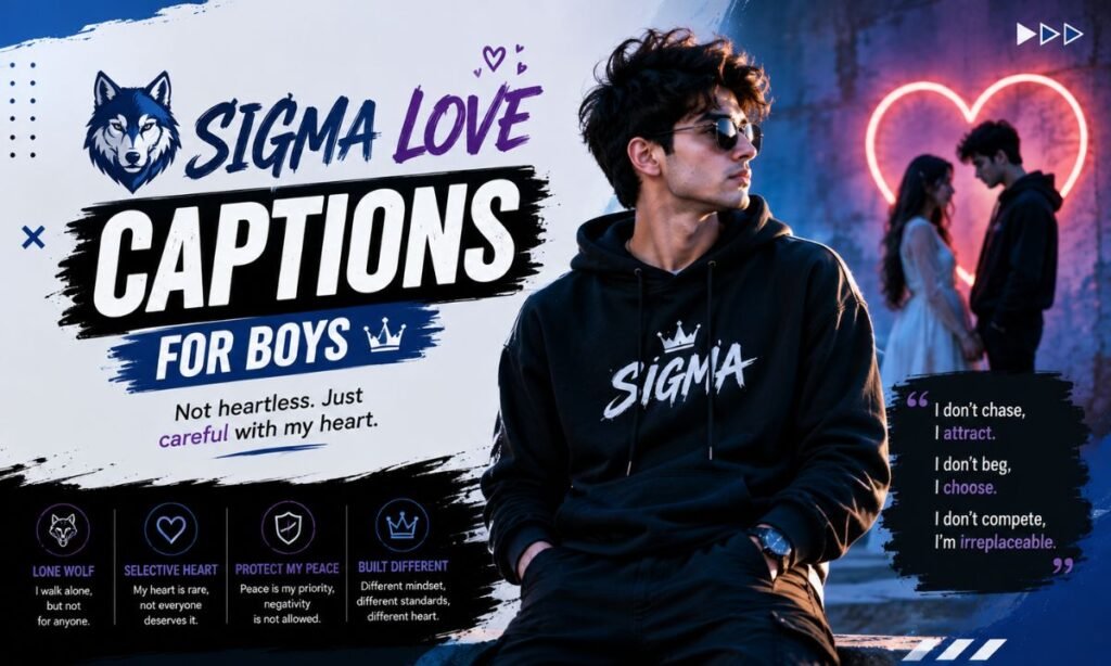 Sigma Love Captions for Boys 🐺