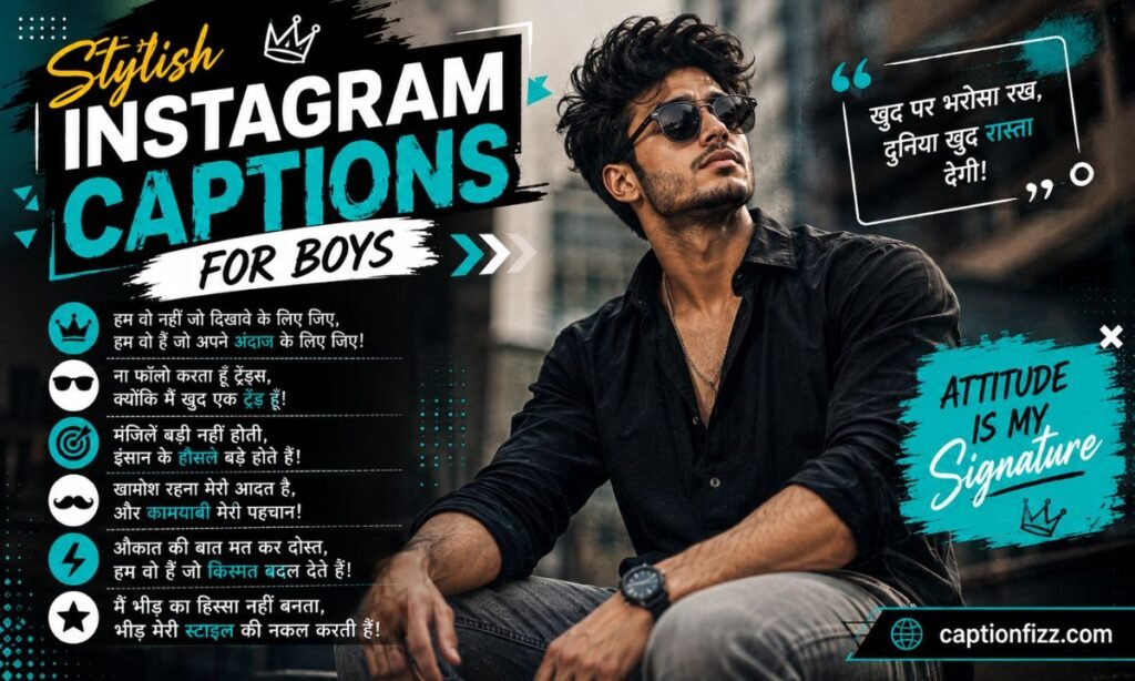 Stylish Instagram Captions for Boys 🕶️