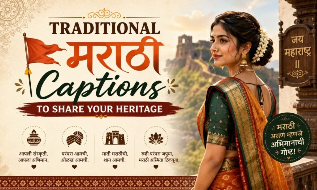 Traditional Marathi Caption to Share Your Heritage 🪔