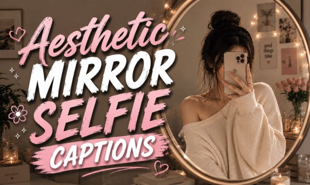 🌸 Aesthetic Mirror Selfie Captions