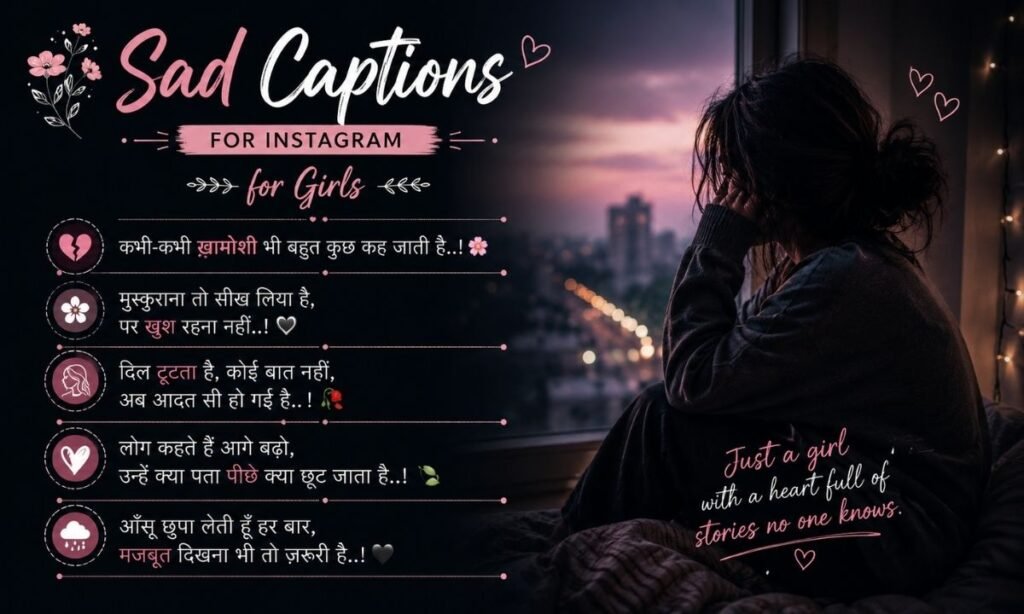 🌸 Sad Captions for Instagram for Girls
