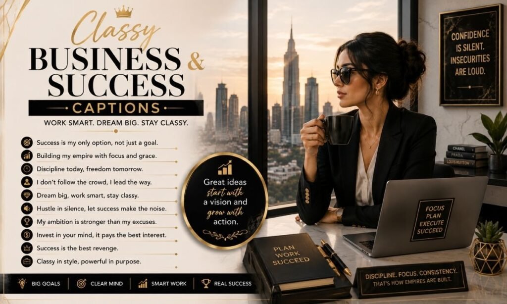 💼 Classy Business & Success Captions