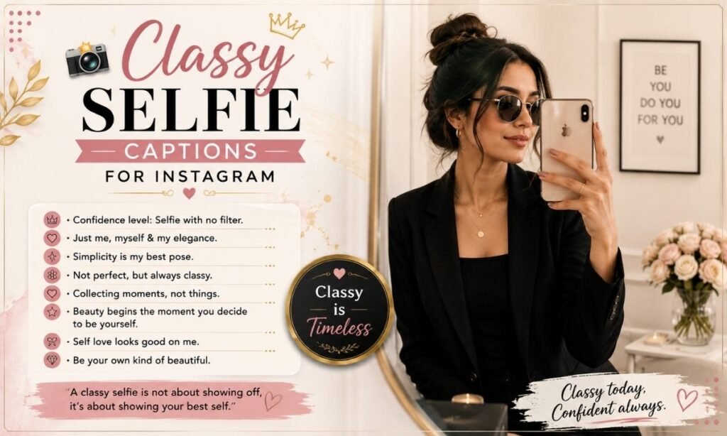 📸 Classy Selfie Captions for Instagram