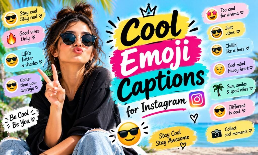 🕶️ Cool Emoji Captions for Instagram