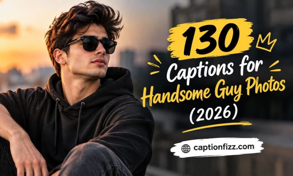 130 Captions for Handsome Guy Photos (2026)