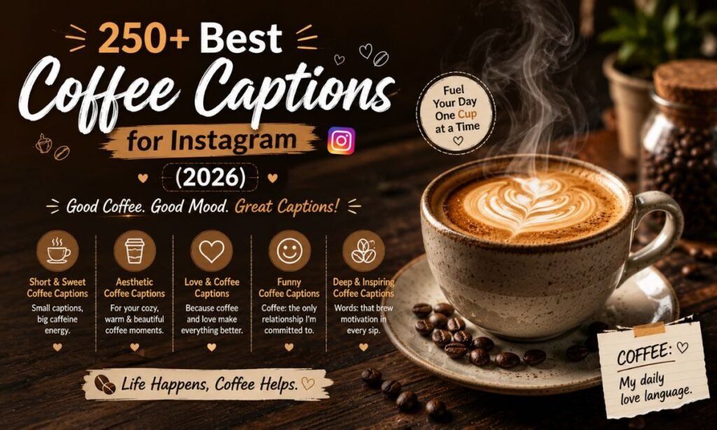 250+ Best Coffee Captions for Instagram (2026)