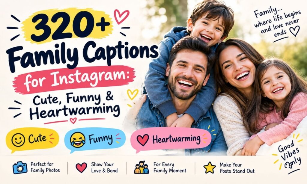 320+ Family Captions for Instagram Cute, Funny & Heartwarming 