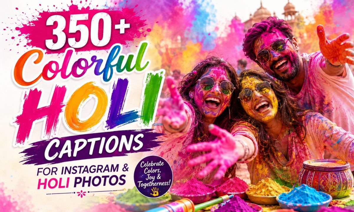 350+ Colorful Holi Captions for Instagram & Holi Photos