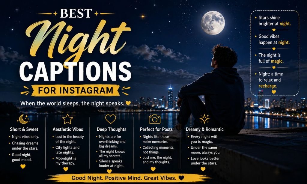 Best Night Captions for Instagram