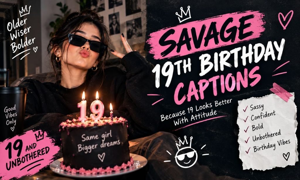 Savage 19th Birthday Captions