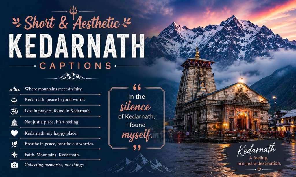 Short & Aesthetic Kedarnath Captions