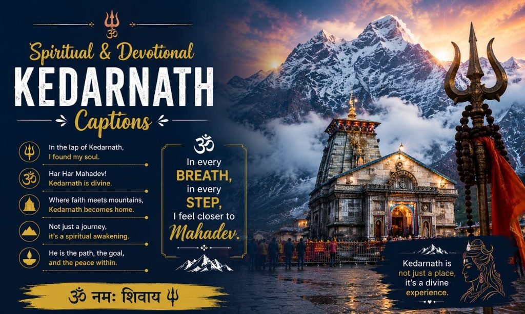 Spiritual & Devotional Kedarnath Captions