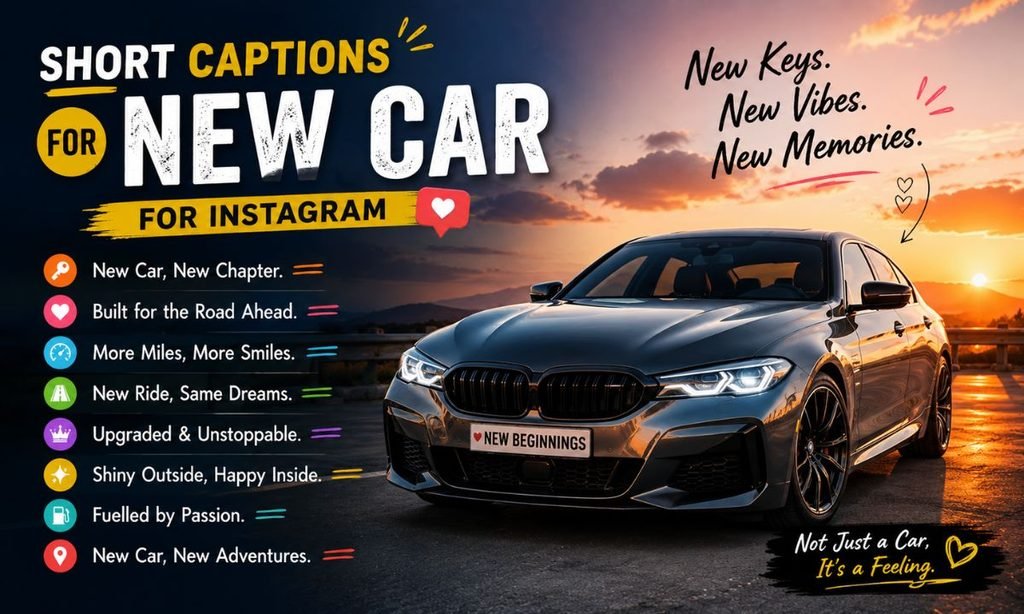 ✨ Short Captions for New Car for Instagram