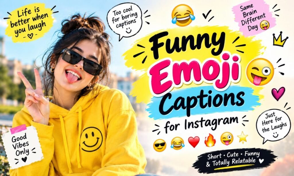 😂 Funny Emoji Captions for Instagram