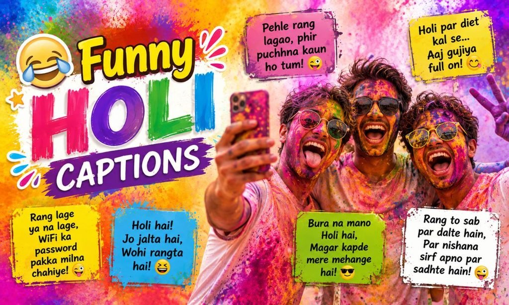 😂 Funny Holi Captions