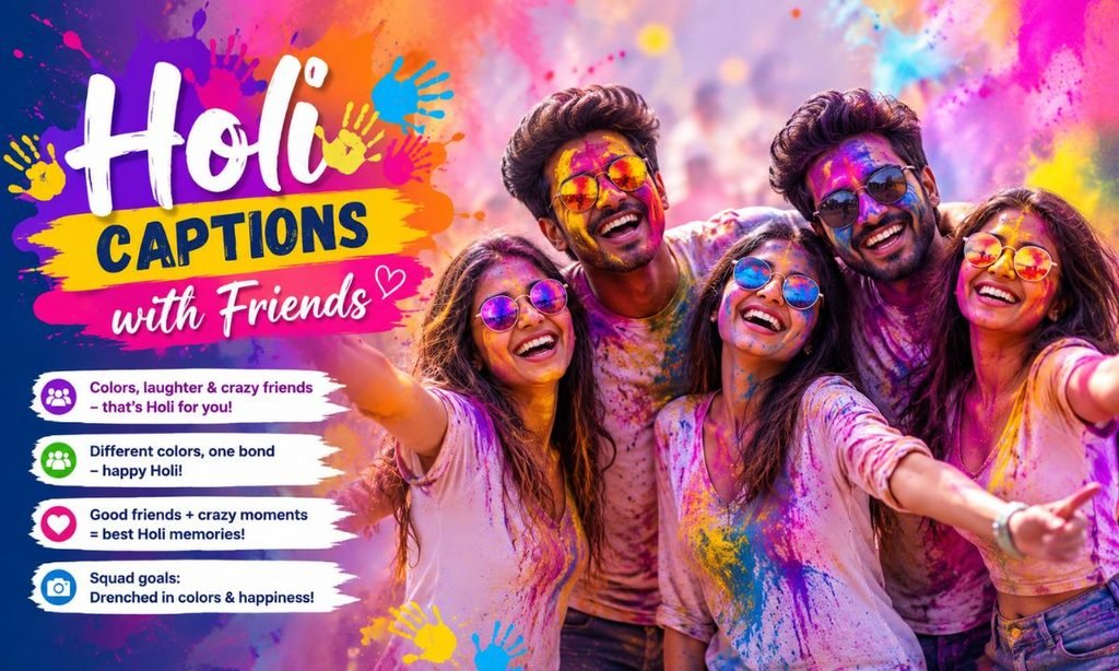 🤗 Holi Captions with Friends